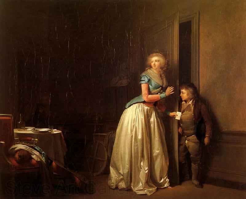 Louis-Leopold Boilly La Visite reque Norge oil painting art